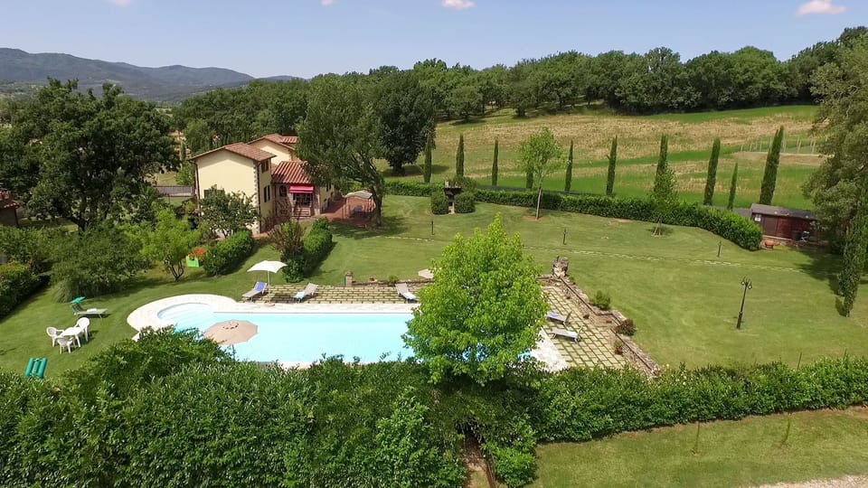 The villa and the large pool