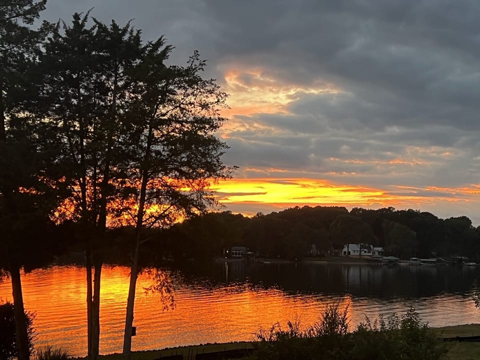 Sunset from the large covered patio.