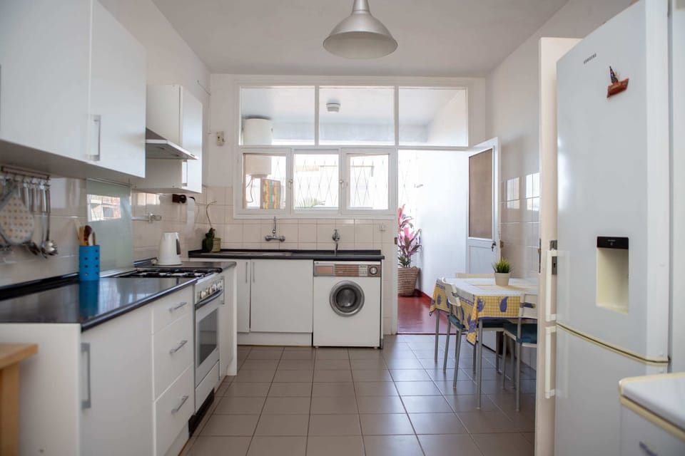 Kitchen with balcony
