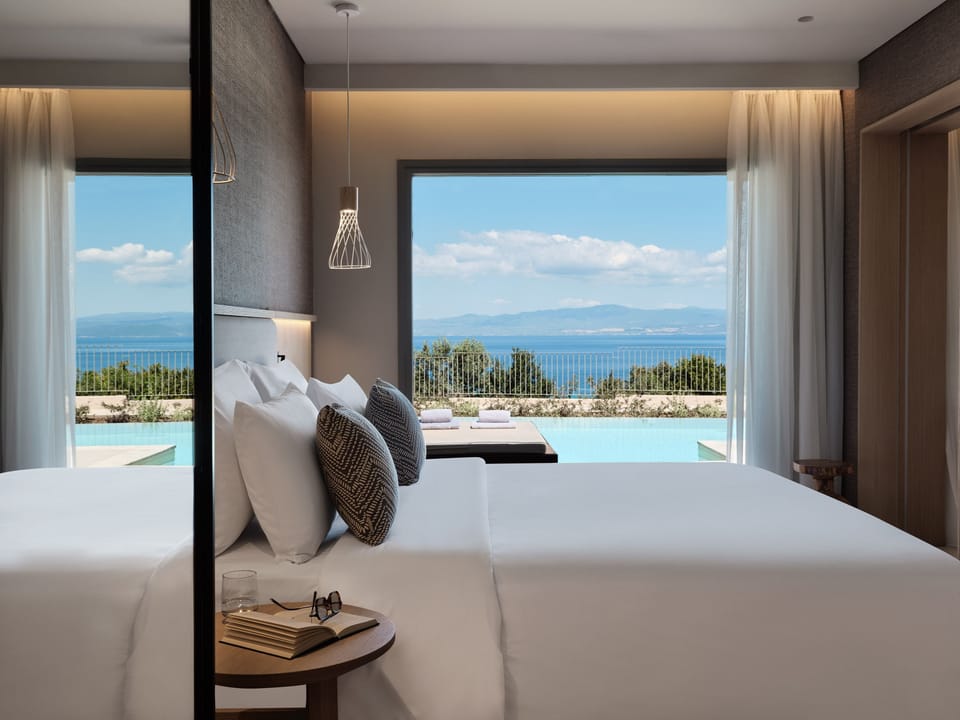 Two Bedroom Panoramic Suite Sea View with Private Pool & Hot Tub | View from room