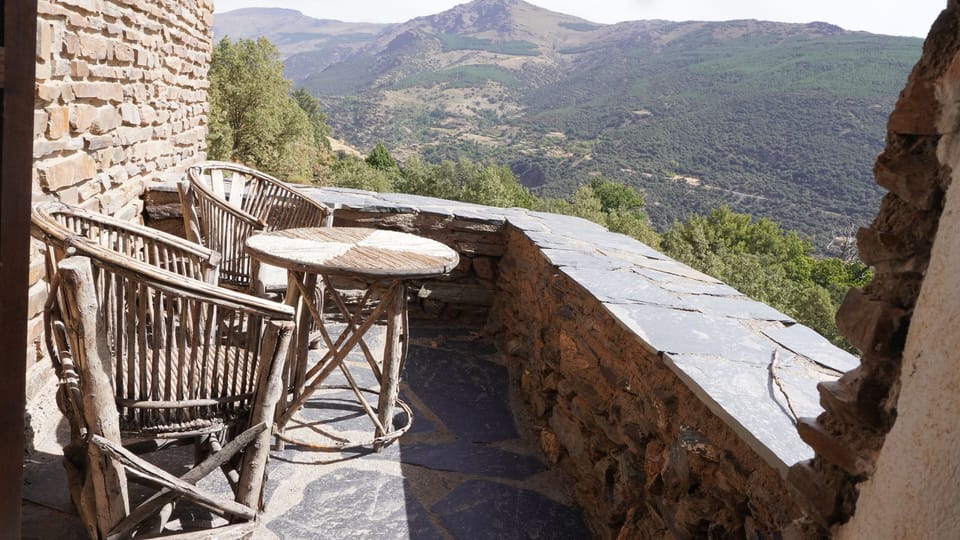 Private terrace off main bedroom in Walnut Cortijo, Cortijos Rey Fini.
