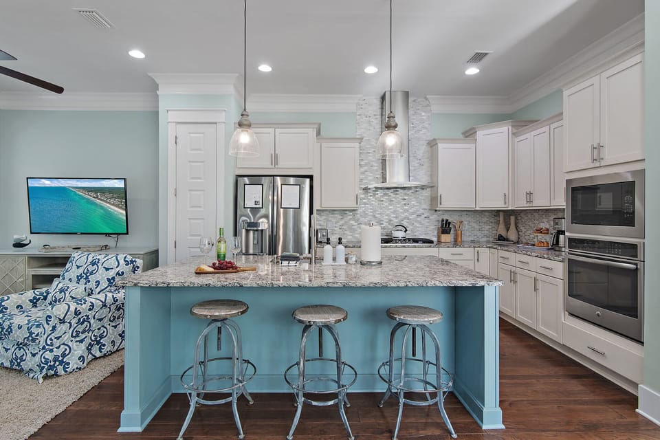 Our Kitchen have overside Island with Eat-in-Kitchen