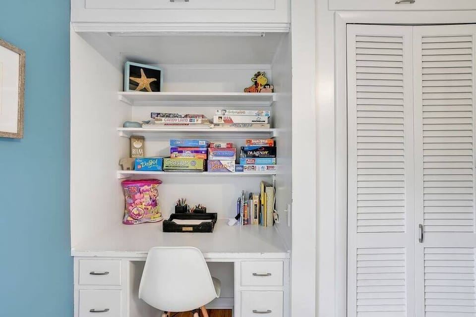 Dedicated work space in bedroom #2 with plenty of games