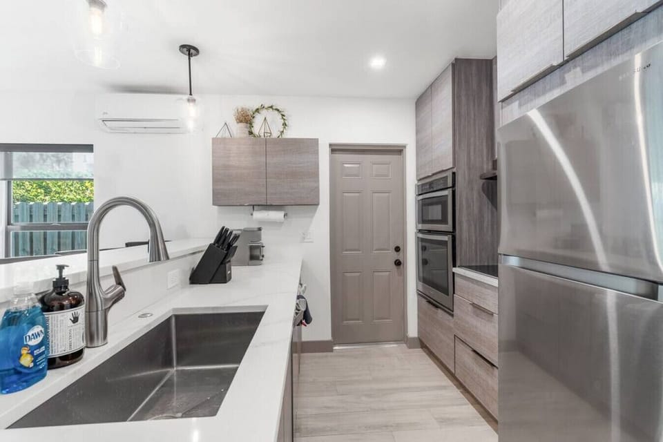 Stainless steel steals the show in this sleek and stylish kitchen