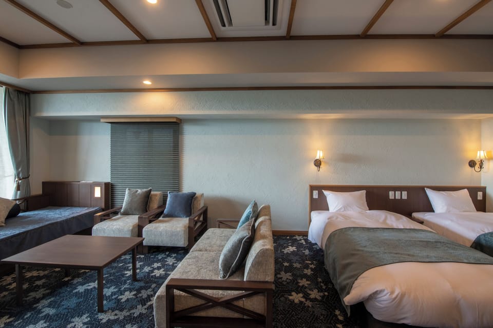 Quadruple Room C with Open-Air Bath, Non Smoking | Minibar, in-room safe, individually decorated, individually furnished
