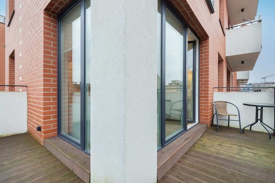 Balcony with garden furniture