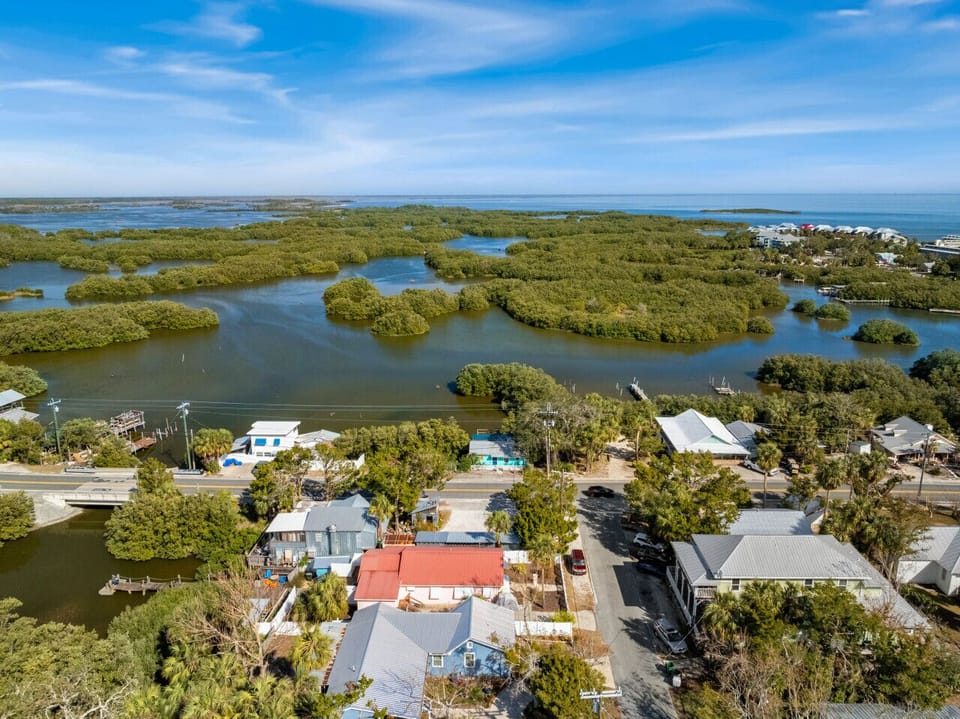 On the left side of the road as you are coming into town