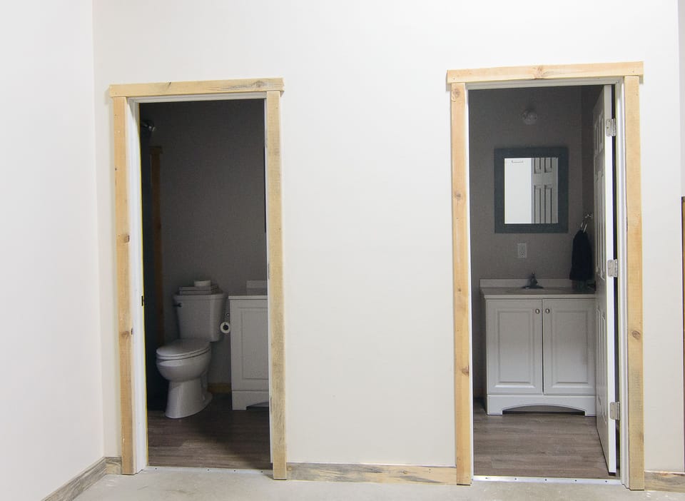half and three-quarters baths near the dining hall
