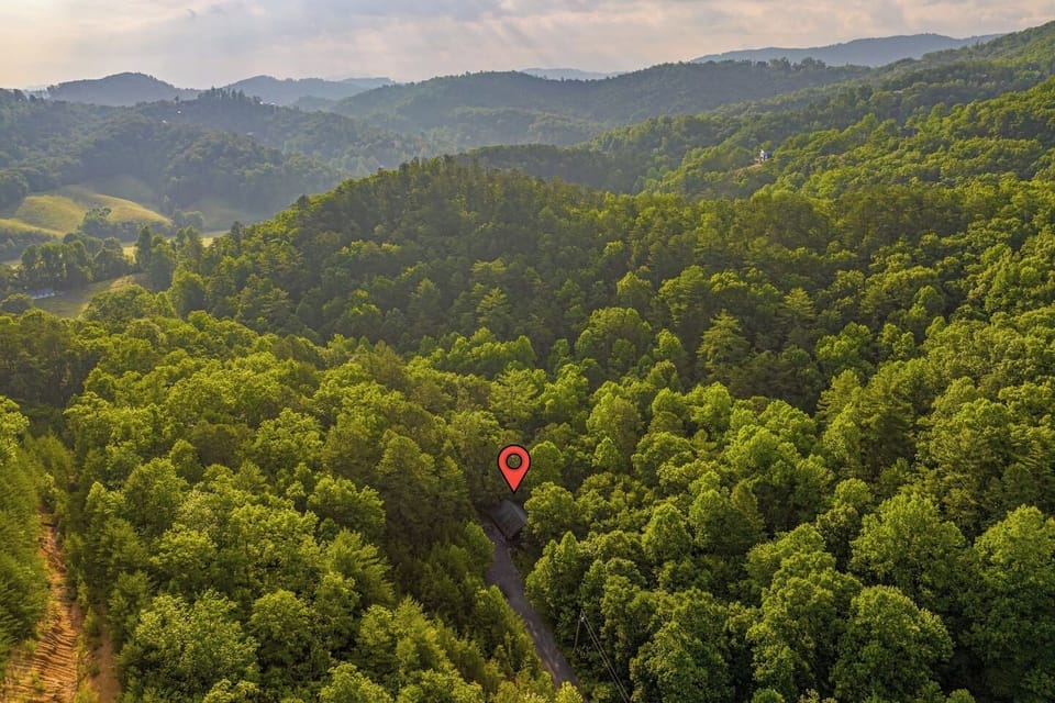 Sweet Seclusion is surrounded by the beautiful trees of the Smoky Mountains.