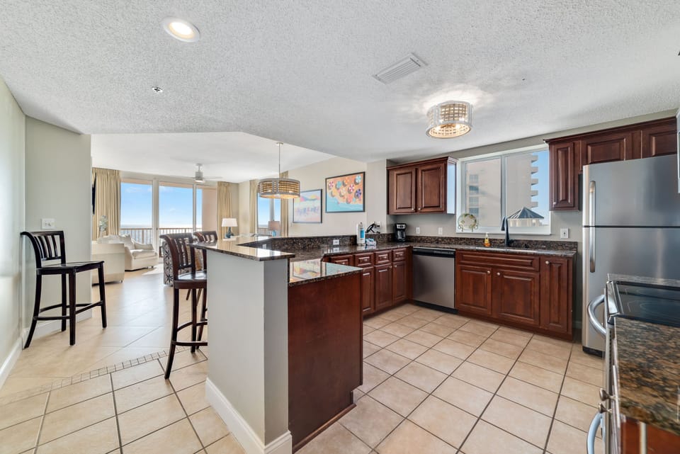 Handy kitchen essentials at your fingertips. This countertop setup offers everything you need for a quick breakfast or a relaxing cup of coffee.
