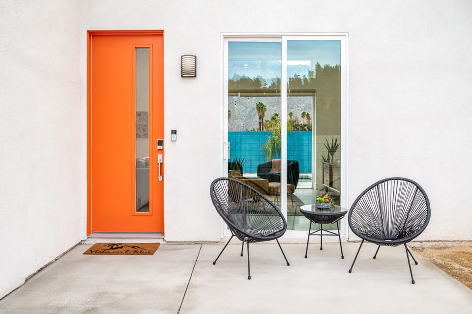 Front door and porch.