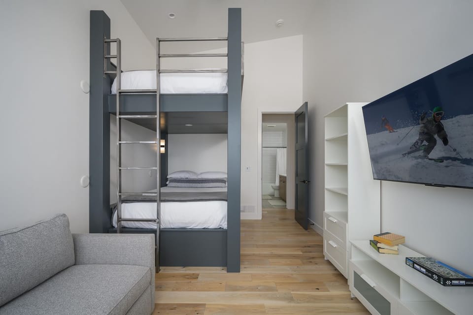 Small lounge seating area in the bunk room, perfect for the kiddos