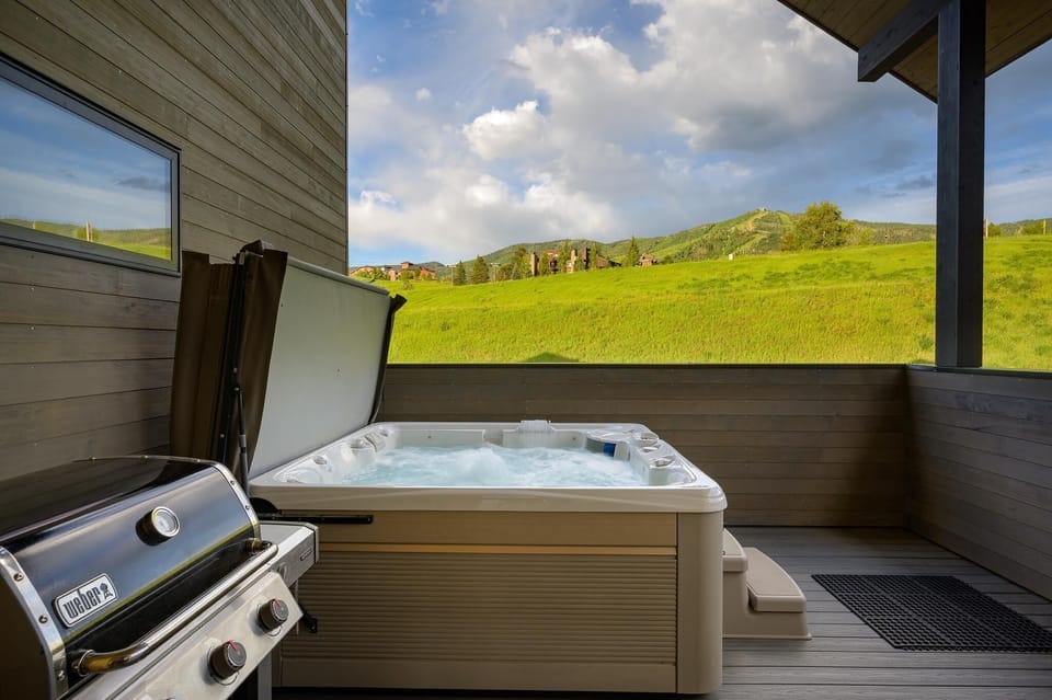 Stunning views from the private hot tub on the East deck
