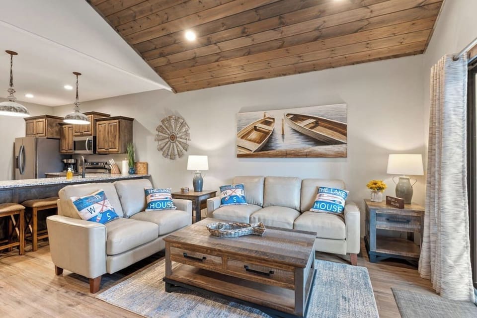 Open concept living room so no one is left out of the conversation.