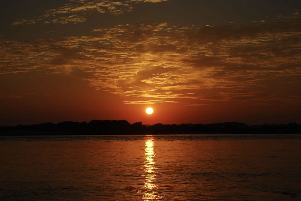 Sunset view from Montego Bay boardwalk overlooking the Assawoman Bay.