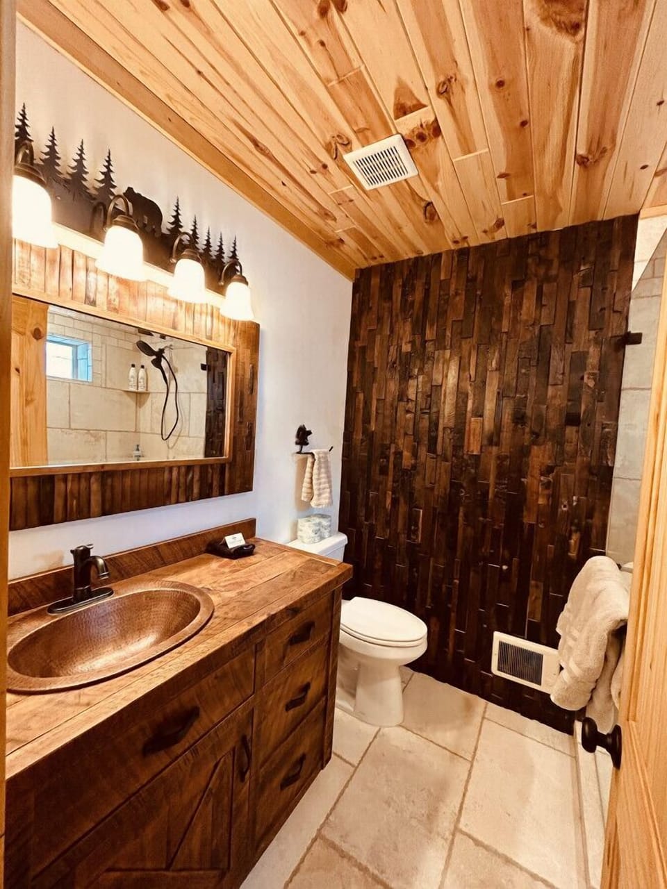 Bathroom attached to main level bedroom