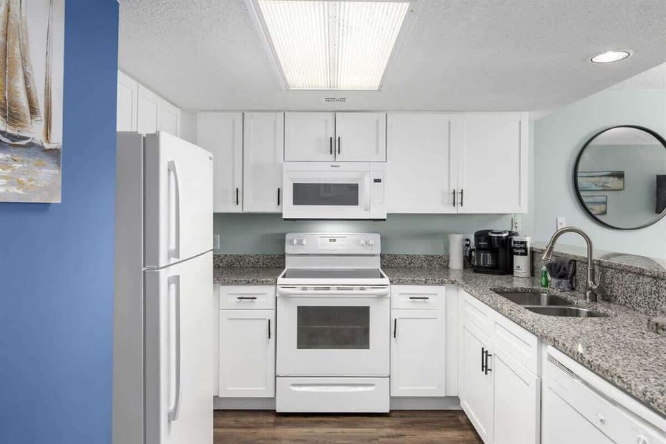 A modern kitchen that lets you cook like you never left home.

