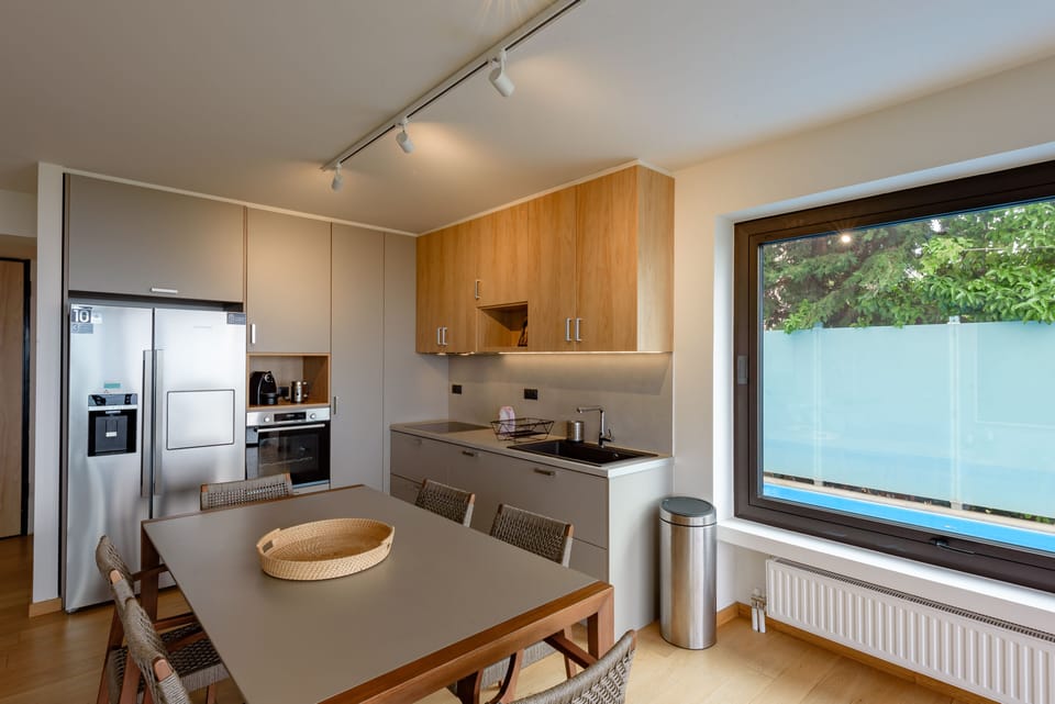 kitchen and dining area