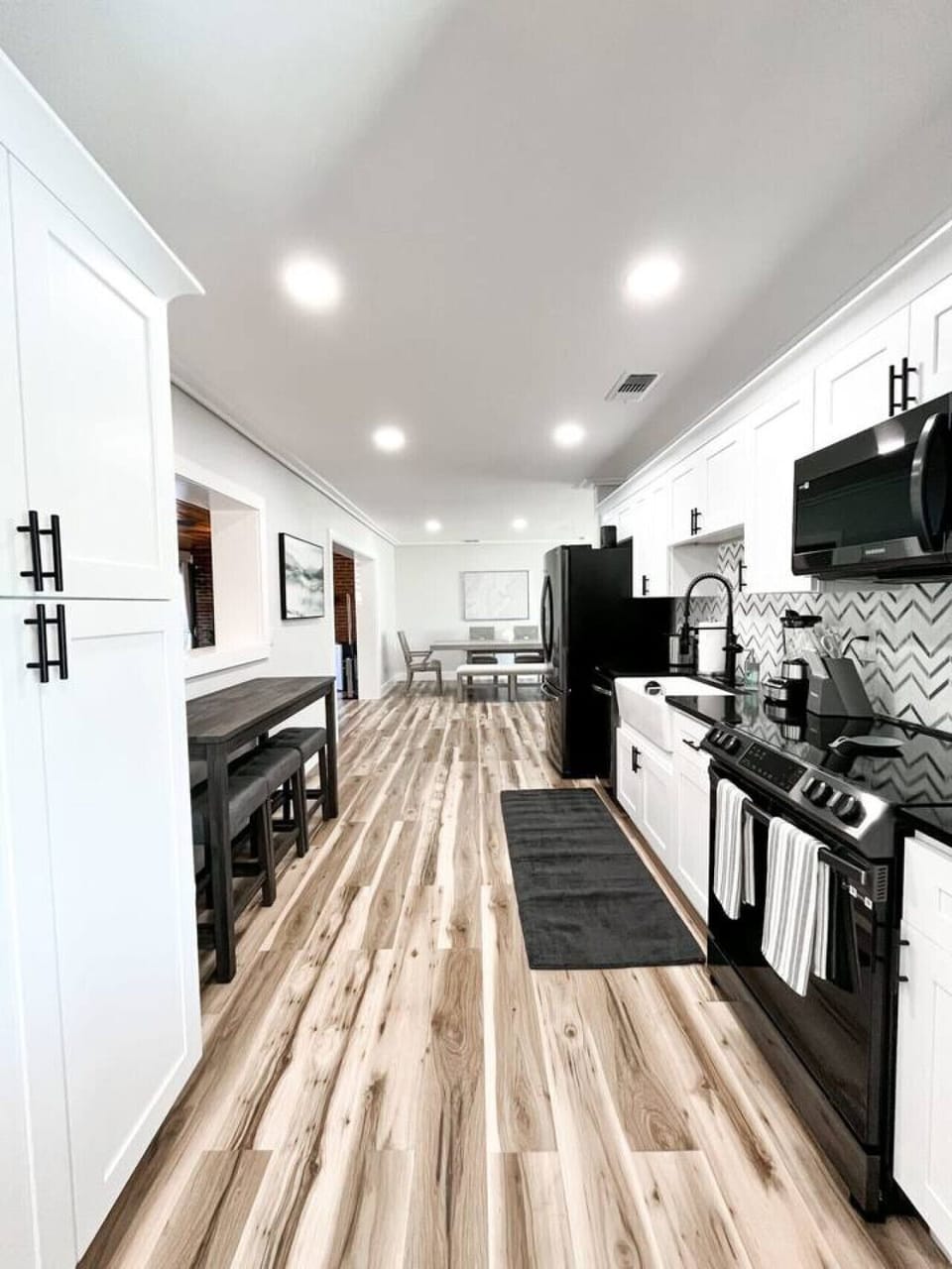 Spacious Kitchen Area w/ Storage Cabinet & Nonstick Aluminum Cookware(not pictured)