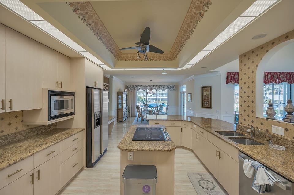 Indoors, Kitchen, Flooring, Floor, Ceiling Fan