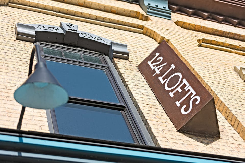 124 Lofts - right where it belongs, on the main block of a town worth exploring.