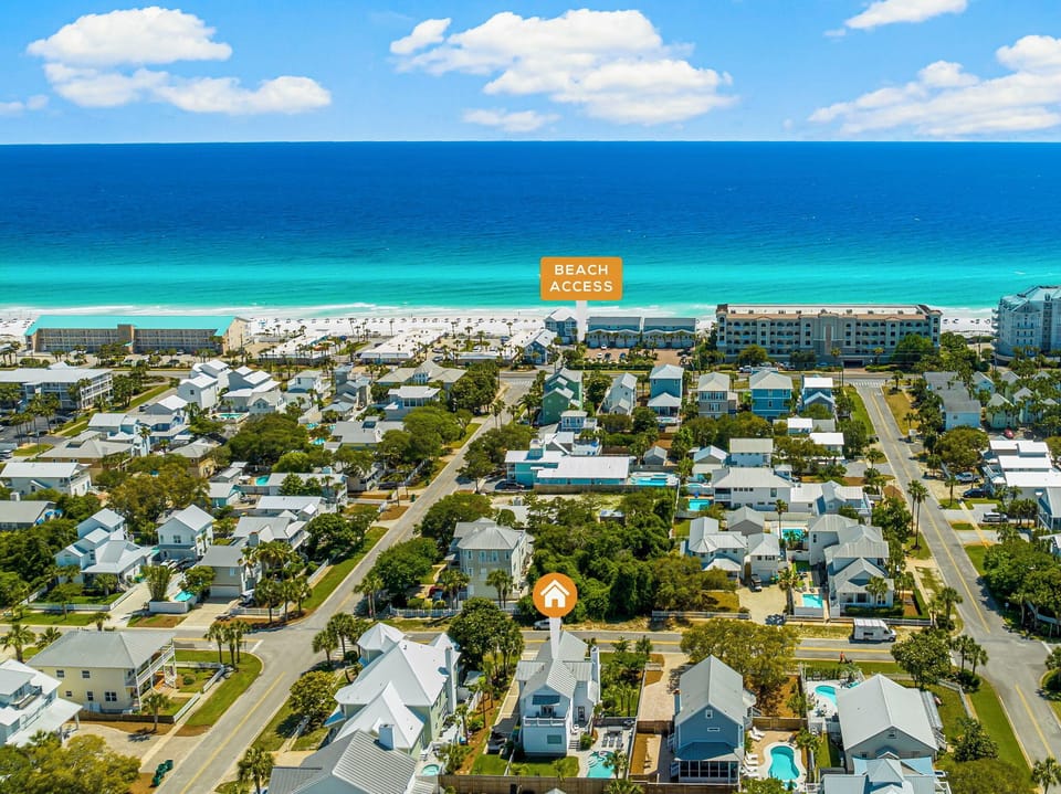 Just a short 3 minute walk to the beach