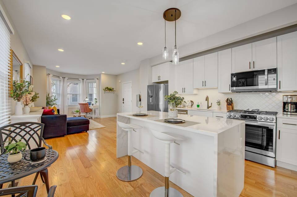 Fix up some dinner in the fully stocked kitchen.
