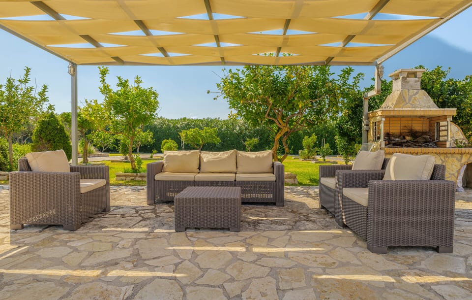 Shaded area with barbeque