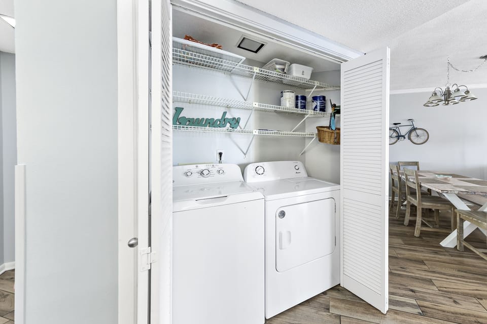 Signature Condo, 3 Bedrooms, Balcony, Beach View | Laundry