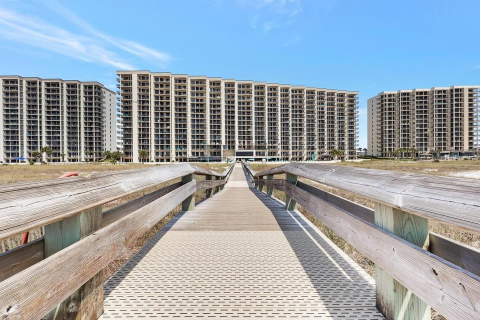 Follow the inviting pathway to our resort in Orange Beach, Alabama, where endless days of sun, sand, and surf await. Enjoy the convenience right at your doorstep.