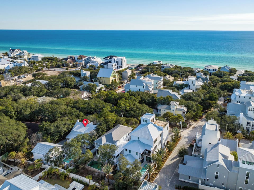 A convenient 1 minute bike ride to the beach. We even provide the bikes