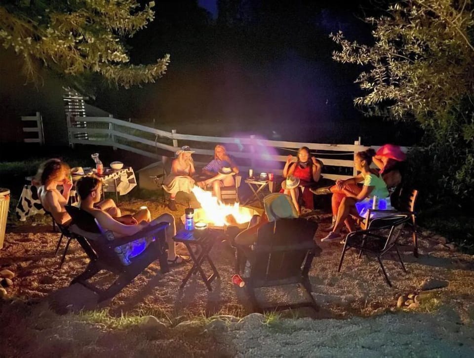 A guest use fee of $10 per guest when friends join to use the river or firepit
