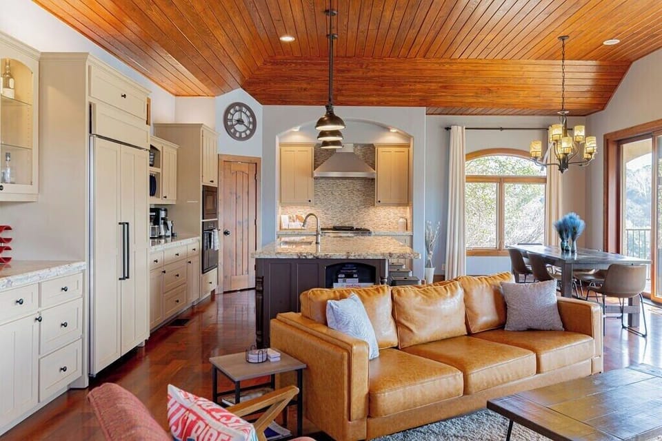 Living Area + Kitchen + Dining Area - Walker Luxury Vacation Rentals
