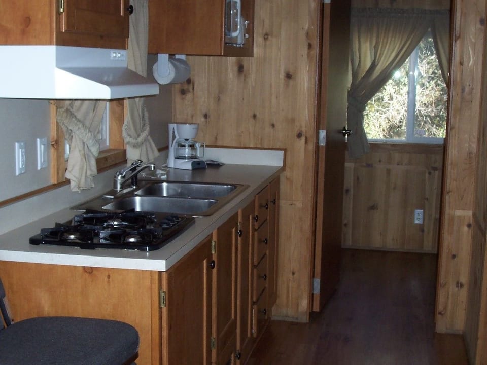Cabin, 1 Bedroom, Non Smoking, Kitchen (No Pets) | Private kitchen | Fridge, microwave, stovetop, coffee/tea maker