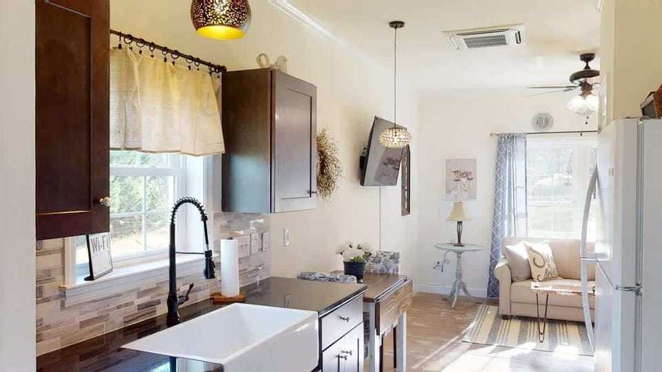 Prep and cook your best culinary creations in the fully equipped kitchen. 
