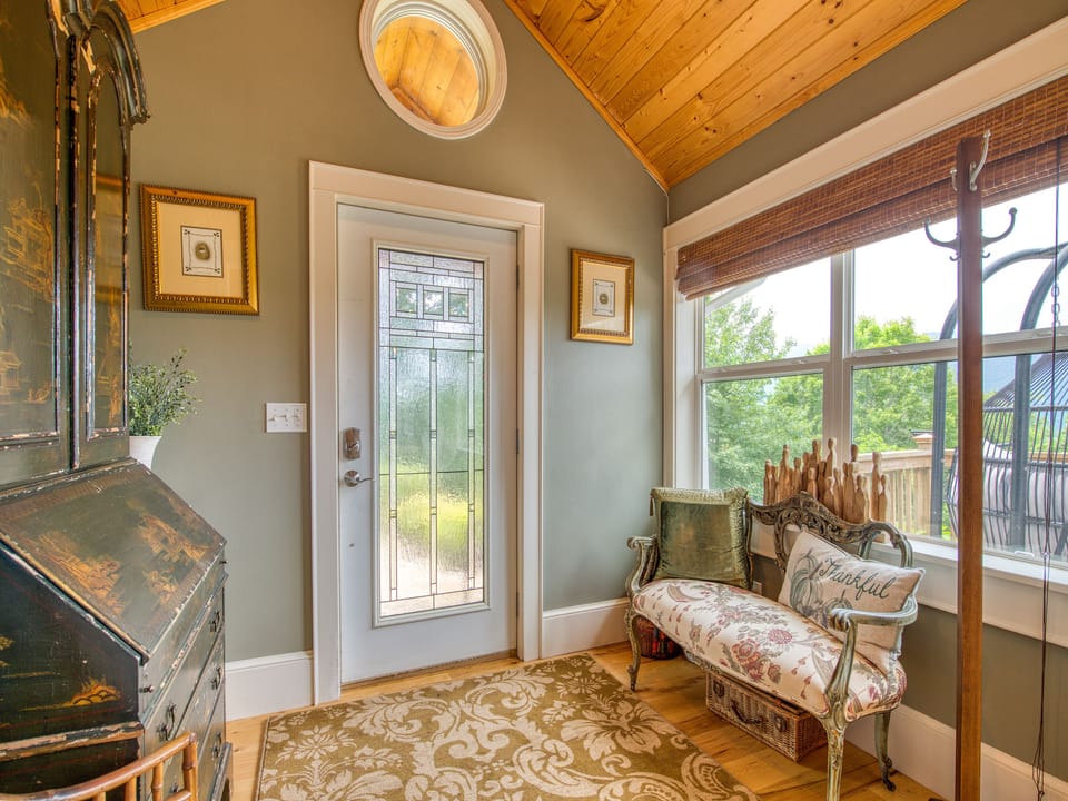Foyer with Custom Furniture and Artwork