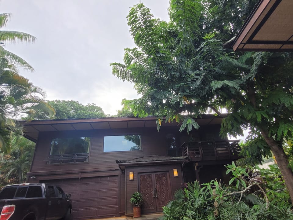 Peaceful Balinese influenced home steps from the beach and surf 