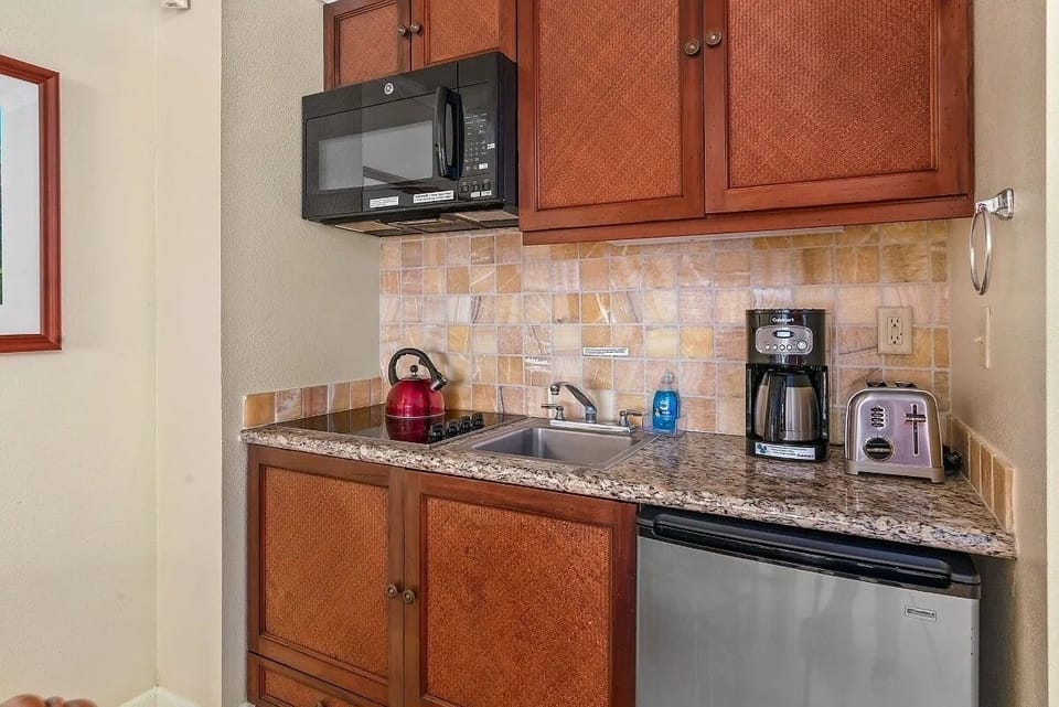 Kitchen with electric stove top