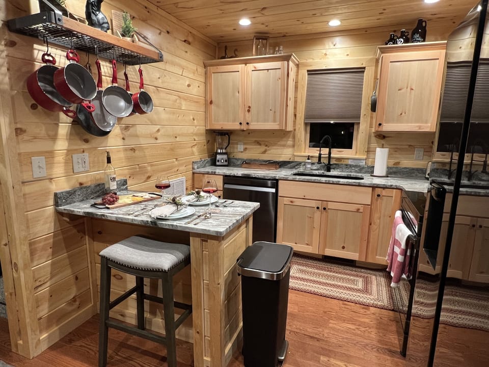 Kitchen area granite countertops