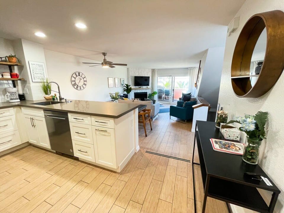 Kitchen and living area