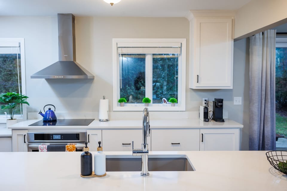 Beautiful kitchen with a view
