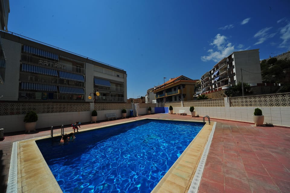 Communal swimming pool.