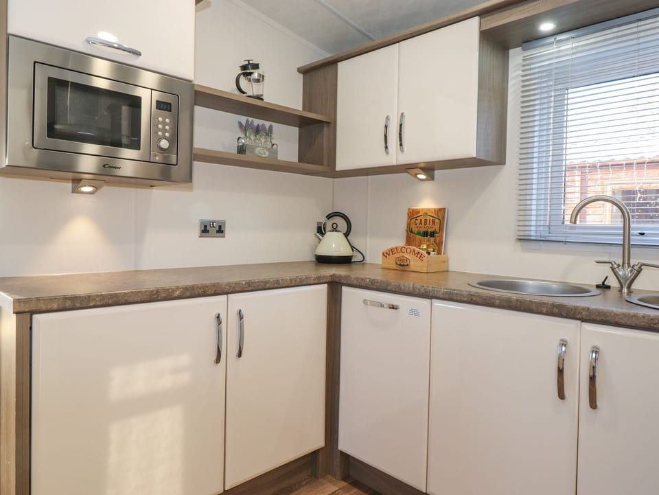 Fridge, dishwasher, electric kettle, toaster