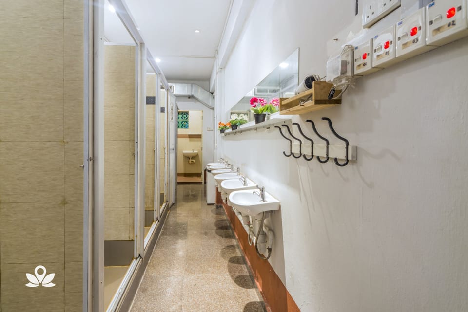 Hair dryer, shampoo, toilet paper