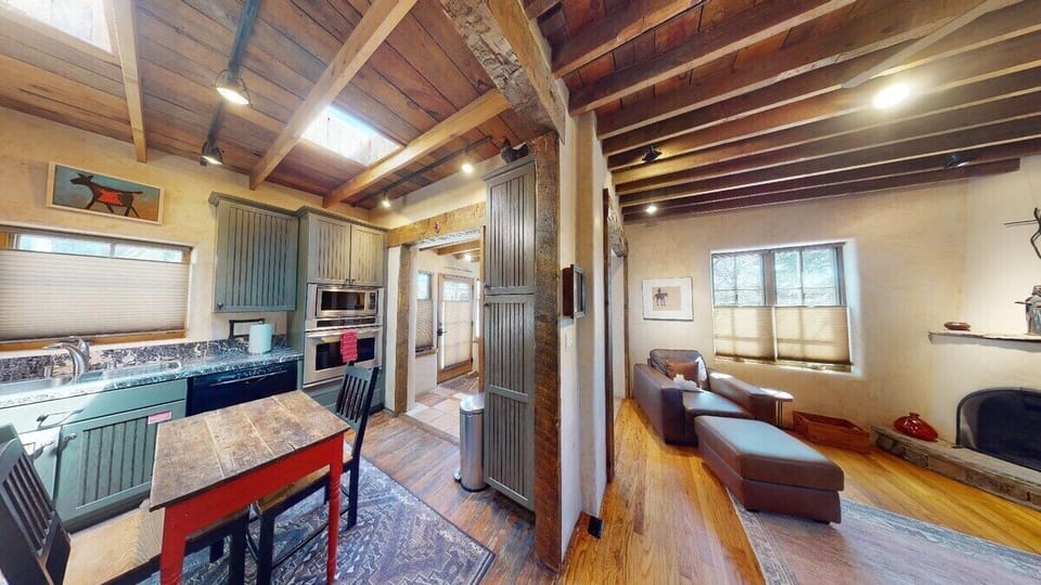 Kitchen and living room side by side