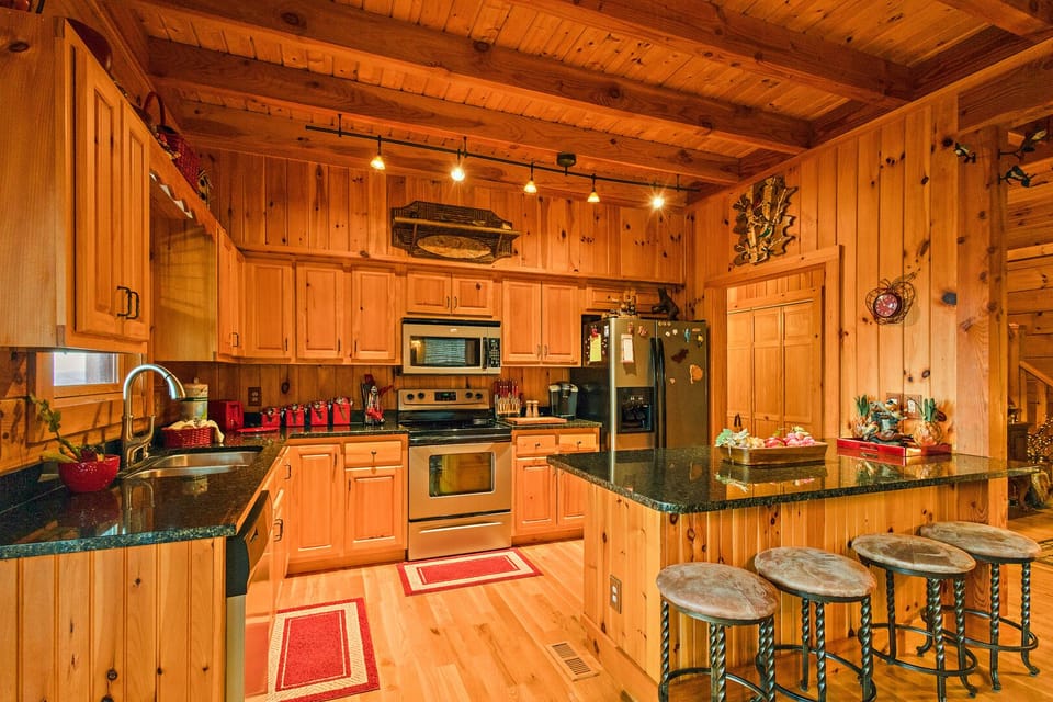 Spacious Kitchen with Bar Seating