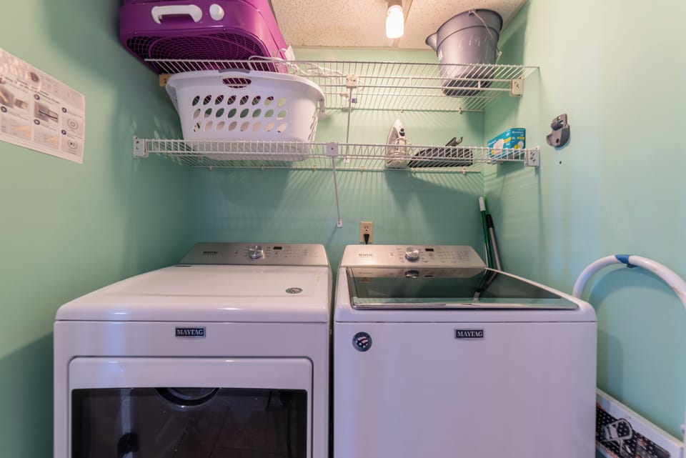 Full size washer & dryer for your laundering needs