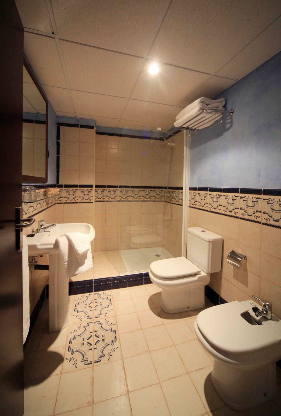 Free toiletries, bidet, towels