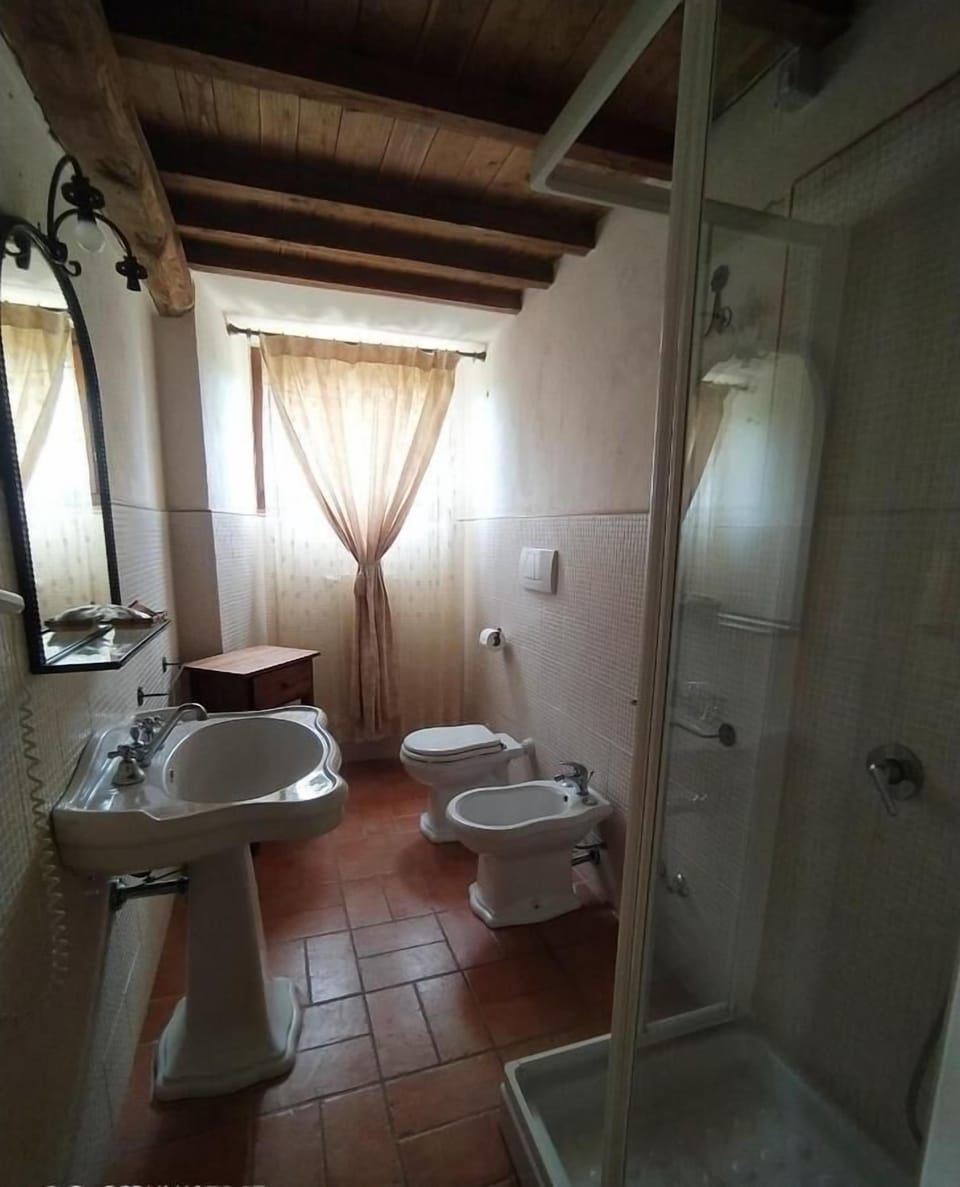 Family Apartment, Kitchen, Park View (Appartamento Simone) | Bathroom | Rainfall showerhead, free toiletries, hair dryer, bidet