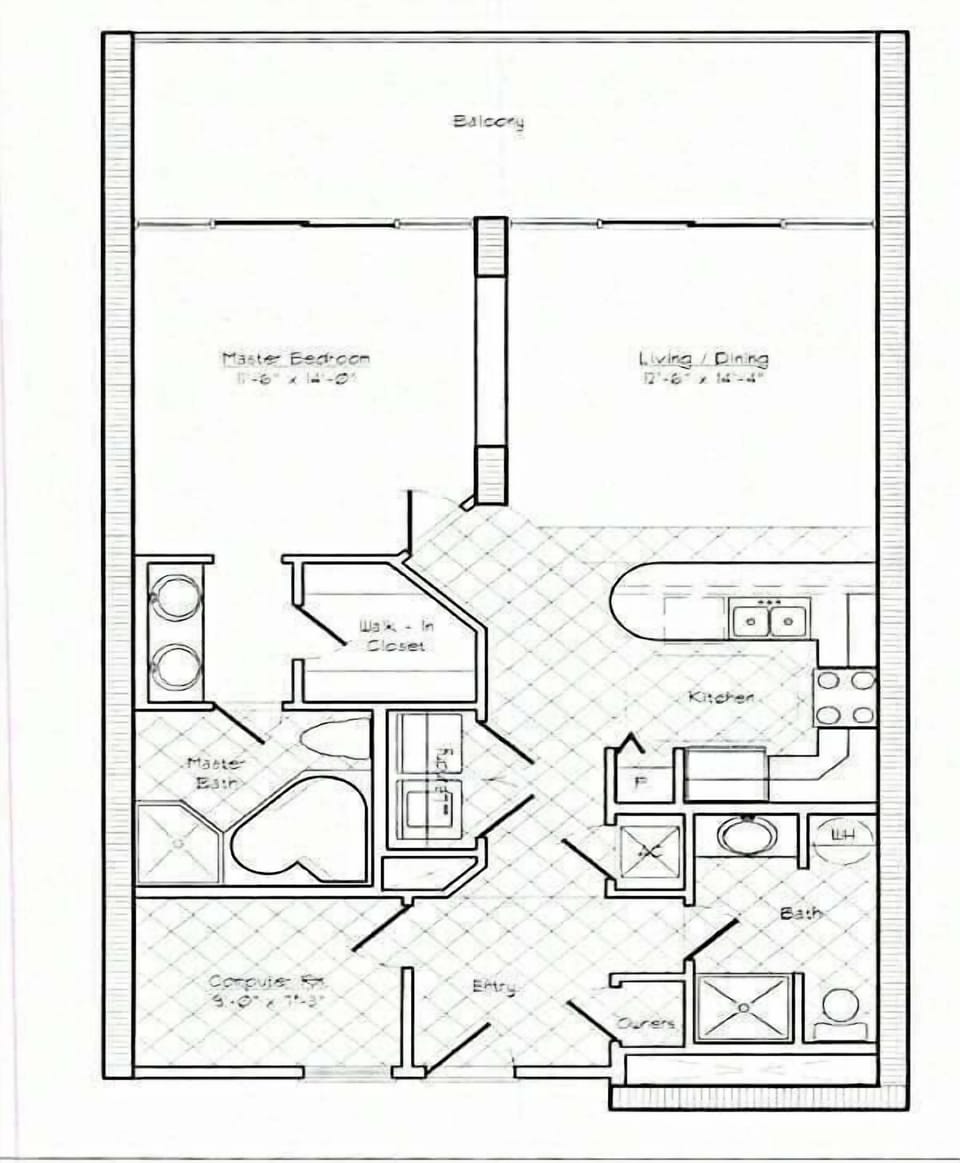 Condo, 1 Bedroom | Floor plan